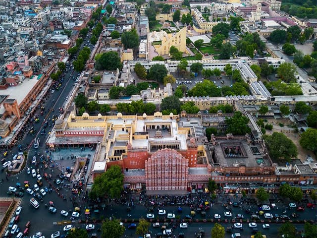 Arial view of Jawahar Circle
